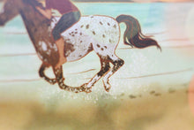 Lade das Bild in den Galerie-Viewer, Postkarte - Strandausritt - Reiterin am Strand - Appaloosa - Aquarell Illustration - Handgemalt - Geburtstagskarte