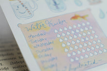 Lade das Bild in den Galerie-Viewer, Stickerbogen - Wasser Tracker - Stay hydrated - Funktionale Sticker - Bullet Journal - Eigene Illustrationen