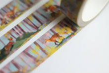 Lade das Bild in den Galerie-Viewer, Washi Tape - Füchse im Frühling - Blumenwiese - Wald - Eigene Illustrationen
