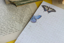 Lade das Bild in den Galerie-Viewer, Notizblock - Schmetterlinge - Briefpapier - DIN A5 - 50 Seiten - kariert