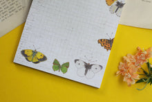 Lade das Bild in den Galerie-Viewer, Notizblock - Schmetterlinge - Briefpapier - DIN A5 - 50 Seiten - kariert