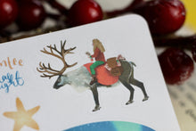 Lade das Bild in den Galerie-Viewer, Stickerbogen - Christmas night - Weihnachtsmann, Elfen und Rentiere - Weihnachtsabend - Bullet Journal - Eigene Illustrationen