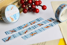 Lade das Bild in den Galerie-Viewer, Washi Tape - Füchse im Schnee - Winterversion - Wald - 15mm x 10m - Eigene Illustrationen