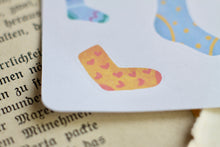 Lade das Bild in den Galerie-Viewer, Stickerbogen - Colorful Socks - Niedliche Illustrationen Socken - Bullet Journal - Eigene Illustrationen