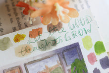 Lade das Bild in den Galerie-Viewer, Postkarte - Pflanzenmädchen - Frau mit Pilea - Let the good thoughts grow - Eigene Illustration