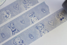 Lade das Bild in den Galerie-Viewer, Washi Tape - Doodle Dogs - Skizzierte Hunde - Lineart - Eigene Illustrationen - Border Collie, Mops, Rottweiler, Frenchie - 15mm x 10m