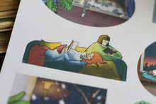 Lade das Bild in den Galerie-Viewer, Stickerbogen - Late Nights - gemütliche abendstimmung - Bullet Journal - Eigene Illustrationen