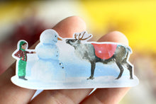 Lade das Bild in den Galerie-Viewer, Stickerbogen - Christmas night - Weihnachtsmann, Elfen und Rentiere - Weihnachtsabend - Bullet Journal - Eigene Illustrationen