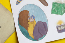 Lade das Bild in den Galerie-Viewer, Stickerbogen - Lets get cozy - Gemütliche Sticker - Bücher, Pflanzen, Katze, Herbst, Winter - Bullet Journal - Eigene Illustrationen