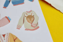 Lade das Bild in den Galerie-Viewer, Stickerbogen - Cozy Sweaters - Gemütliche Pullis - Bullet Journal - Eigene Illustrationen