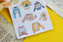 Lade das Bild in den Galerie-Viewer, Stickerbogen - Cozy Sweaters - Gemütliche Pullis - Bullet Journal - Eigene Illustrationen