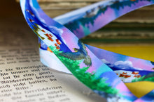 Lade das Bild in den Galerie-Viewer, Schlüsselband - Skandinavische Nacht 2.0 - Polarlichter, Schnee, Wolf, Orca - Sicherheitsverschluss - Eigene Illustrationen