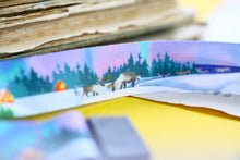 Lade das Bild in den Galerie-Viewer, Schlüsselband - Skandinavische Nacht 2.0 - Polarlichter, Schnee, Wolf, Orca - Sicherheitsverschluss - Eigene Illustrationen