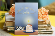Lade das Bild in den Galerie-Viewer, Postkarte - Geburtstagskarte mit Hund und Torte - Handgemalte Illustration