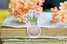 Lade das Bild in den Galerie-Viewer, Vinyl Sticker mit Glitzer Effekt - I can buy myself flowers - Affirmation, Feminismus - Eigene Illustration