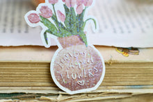 Lade das Bild in den Galerie-Viewer, Vinyl Sticker mit Glitzer Effekt - I can buy myself flowers - Affirmation, Feminismus - Eigene Illustration