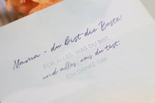Lade das Bild in den Galerie-Viewer, Postkarte - Muttertag - Du bist die Beste - Deutsch und Englisch - Handgemalte Illustration