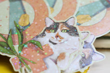 Lade das Bild in den Galerie-Viewer, Vinyl Sticker mit Glitzer Effekt - Feminismus - Katze, Tulpen, Rotkehlchen, Peace, LGBTQIA+ - Verschiedene Hautfarben - Eigene Illustration