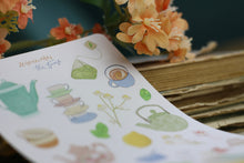 Lade das Bild in den Galerie-Viewer, Stickerbogen - Tee - Teekannen, Teebeutel, Zitrone, Zucker, Tassen - Cozy - Teatime - Bullet Journal - Eigene Illustrationen