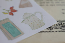 Lade das Bild in den Galerie-Viewer, Stickerbogen - Tee - Teekannen, Teebeutel, Zitrone, Zucker, Tassen - Cozy - Teatime - Bullet Journal - Eigene Illustrationen