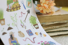Lade das Bild in den Galerie-Viewer, Stickerbogen - Im Garten - Gartenarbeit - Gemüse, Schmetterlinge, Gartengeräte, Gartenliebe, Blumen - Bullet Journal - Eigene Illustrationen