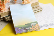 Lade das Bild in den Galerie-Viewer, Notizblock - Garten mit Gewächshaus - A6 - 50 Seiten - Handgemalte Illustration