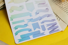 Lade das Bild in den Galerie-Viewer, Stickerbogen - Essentials 002 - Banner - Verschiedene Farben - Bullet Journal, Planer - Eigene Illustrationen