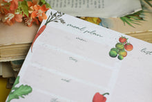 Lade das Bild in den Galerie-Viewer, Notizblock - Wochenplaner Menü - Menüplan - Was koche ich - Gemüse - DIN A5 - 50 Seiten