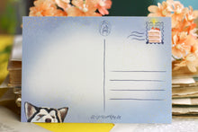 Lade das Bild in den Galerie-Viewer, Postkarte - Geburtstagskarte mit Hund und Torte - Handgemalte Illustration