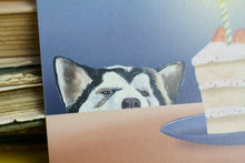 Lade das Bild in den Galerie-Viewer, Postkarte - Geburtstagskarte mit Hund und Torte - Handgemalte Illustration