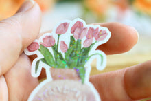 Lade das Bild in den Galerie-Viewer, Vinyl Sticker mit Glitzer Effekt - I can buy myself flowers - Affirmation, Feminismus - Eigene Illustration