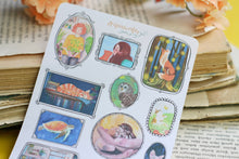Lade das Bild in den Galerie-Viewer, Stickerbogen - Gallery Wall - Schöne Illustrationen im Rahmen - Bullet Journal - Eigene Illustrationen