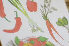 Lade das Bild in den Galerie-Viewer, Stickerbogen - Gemüse - Veggies - Tomaten, Gurke, Radieschen, Knoblauch - Bullet Journal - Eigene Illustrationen