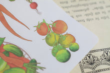 Lade das Bild in den Galerie-Viewer, Stickerbogen - Gemüse - Veggies - Tomaten, Gurke, Radieschen, Knoblauch - Bullet Journal - Eigene Illustrationen