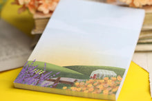 Lade das Bild in den Galerie-Viewer, Notizblock - Garten mit Gewächshaus - A6 - 50 Seiten - Handgemalte Illustration