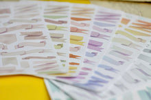 Lade das Bild in den Galerie-Viewer, Stickerbogen - Essentials 002 - Banner - Verschiedene Farben - Bullet Journal, Planer - Eigene Illustrationen