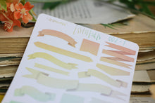 Lade das Bild in den Galerie-Viewer, Stickerbogen - Essentials 002 - Banner - Verschiedene Farben - Bullet Journal, Planer - Eigene Illustrationen