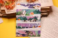 Lade das Bild in den Galerie-Viewer, Postkarte - Skandinavische Nacht - Polarlichter - Weihnachten - Winter - Orca, Wolf, Rentier - Eigene Illustration