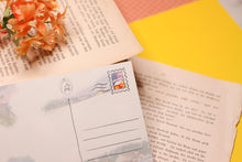 Lade das Bild in den Galerie-Viewer, Postkarte - Skandinavische Nacht - Polarlichter - Weihnachten - Winter - Orca, Wolf, Rentier - Eigene Illustration