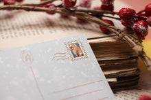 Lade das Bild in den Galerie-Viewer, Postkarte - Fuchs im Schnee - Mit oder ohne Spruch - Wintergrüße - Winterwald - Weihnachten - Winter - Eigene Illustration