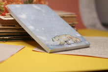 Lade das Bild in den Galerie-Viewer, Notizblock - Eisbären im Schnee - A6 - 50 Seiten - Nordpol Arktis - Winter - Aquarell Illustration