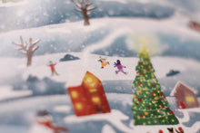 Lade das Bild in den Galerie-Viewer, Klappkarte - Winterdorf - Weihnachtliches Dorf - Schneebedeckte Landschaft - Eigene Illustration - Mit Umschlag