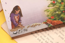 Lade das Bild in den Galerie-Viewer, Notizblock - Kekse backen mit Katze - Weihnachtsbaum - Adventskalender befüllen - A6 - 50 Seiten - liniert - Eigene Illustration
