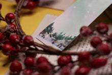 Lade das Bild in den Galerie-Viewer, Lesezeichen - Polarlichter mit Rentieren - Aurora Borealis - Nordlichter - Skandinavien - Adventskalender befüllen - Eigene Illustration