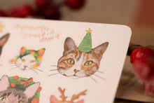 Lade das Bild in den Galerie-Viewer, Stickerbogen - Meine liebsten Katzen - dressed up - Weihnachten - Adventskalender befüllen - Bullet Journal - Eigene Illustrationen