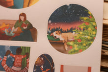 Lade das Bild in den Galerie-Viewer, Stickerbogen - Christmas Windows - Gemütliche Weihnachten - Bücher - Bullet Journal - Adventskalender befüllen - Briefe dekorieren - Penpal