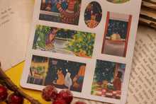 Lade das Bild in den Galerie-Viewer, Stickerbogen - Christmas Windows - Gemütliche Weihnachten - Bücher - Bullet Journal - Adventskalender befüllen - Briefe dekorieren - Penpal