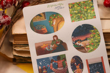 Lade das Bild in den Galerie-Viewer, Stickerbogen - Christmas Windows - Gemütliche Weihnachten - Bücher - Bullet Journal - Adventskalender befüllen - Briefe dekorieren - Penpal