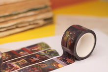 Lade das Bild in den Galerie-Viewer, Washi Tape - Gemütliche Weihnachten - Weihnachtsabend - 10mx25mm - Eigene Illustrationen - mit Hund und Katze