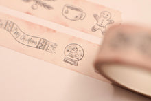 Lade das Bild in den Galerie-Viewer, Washi Tape - Christmas Doodle - Skizzierte Weihnachten - Lineart - Eigene Illustrationen - Adventskalender - Wichteln - 15mm x 10m